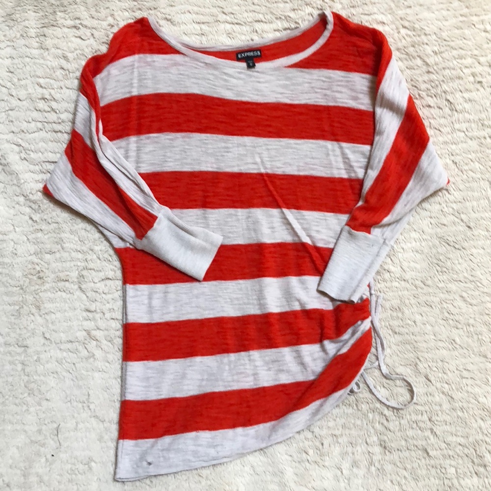 Express side tie sweater